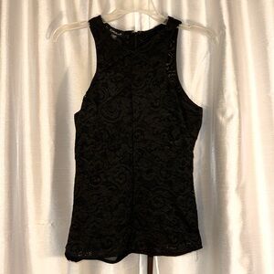 Bebe black lace halter neck top